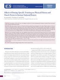 effects of boxing specific on