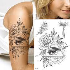 They are implicit parts of geometry tattoos, so that's why this combination is so striking! Tattoo Temporary Black Sleeve Tattoo Flower Eye Tattoos Transfer Geometric Triangle Tattoo For Men Women Body Painting Girls Temporary Tattoos Aliexpress