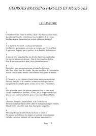 Paroles de la chanson si facile par casseurs flowters. Imprimer Les Paroles Brassens Paroles Et Musiques