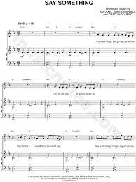 Say something, i'm giving up on you. A Great Big World Say Something Sheet Music In D Major Transposable Download Print Sku Mn0123783