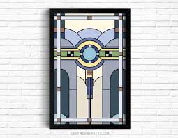 Holme valley stained glass is based in holmfirth , near huddersfield , west yorkshire. Art Deco Wall Art Stained Glass Art Print Greymount Paper Press