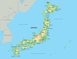 Archipelag rozciąga się niemal południkowo, tworząc łagodny łuk wygięty w stronę kontynentu. Mapa Japonia Zobacz Polozenie Tokio