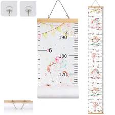 Amazon Com Lucky Baby Growth Height Chart Canvas Removable
