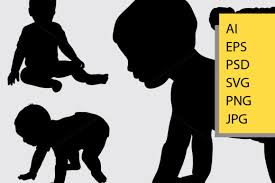 Download Baby Silhouette Graphic By Cove703 Creative Fabrica SVG Cut Files