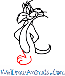How To Draw Sylvester From Looney Tunes