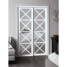Reliabilt 48 In X 80 In White Flush Mirrored Glass Prefinished Mdf Sliding Door Hardware Included Lowes Com Sliding Closet Doors Reliabilt Bifold Closet Doors