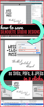 Download How To Save As Svg In Silhouette Studio And Jpeg And Pdf Too Silhouette Cameo Tutorials Silhouette Studio Silhouette Design Studio
