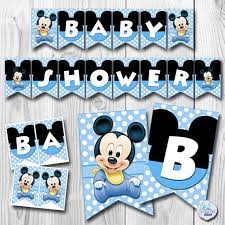 Baby Mickey Mouse Baby Shower Banner Baby Mickey Mouse Etsy Mickey Mouse Baby Shower Mickey Baby Showers Baby Mickey