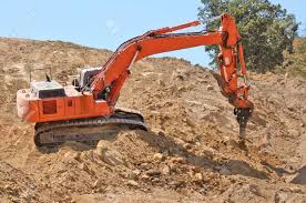 Large Track Hoe Excavator Using A Claw Ripper To Break Up Rock Stock Photo Picture And Royalty Free Image Image 23167013