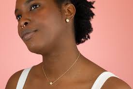 Hexagon Stud Earring Set with Crystal Quartz Clay and 14k Gold Plating