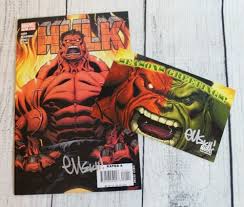 Marvel Comics Hulk 1 Key Book 1st Appearance Of Red Hulk Loeb Mcguinness Signed Collectibles Comics Bronze Marvel Comics Hulk Red Hulk First Marvel Comic
