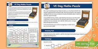 Math puzzles asked in interviews. Ve Day Maths Puzzle Teacher Made