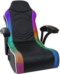 (1) x rocker black leather floor gaming chair, 27.8 x 18.5 x 17.5. Amazon Com X Rocker 5110701 Emerald Rgb Floor Rocker 2 0 Wired X2 25 5 X 20 X 26 Black Sports Outdoors