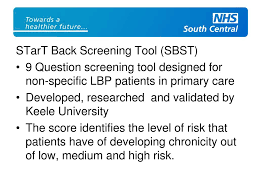 Image result for Start Back Screening Tool