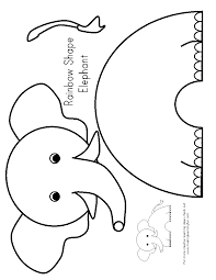 Template Printing Elephant Crafts Preschool Elephant Crafts Zoo Crafts