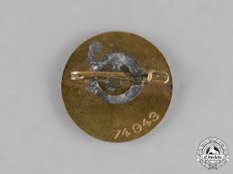 Rivett is also a published author on the subject of party badges and has been called 'the most knowledgeable enamel badge collector' by some of those he seems to be. Germany Nsdap A Golden Party Badge Small Version By Josef Fuess