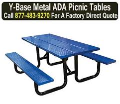 Metal Ada Compliant Commercial Outdoor Picnic Tables For Sale Direct From The Manufacturer Saves Yo Picnic Table Commercial Picnic Tables Outdoor Picnic Tables