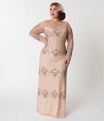 1930s Art Deco Plus Size Dresses Tea Dresses Party Dresses Plus Size Blush Pi Plus Size Evening Gown Plus Size Flapper Dress Plus Size Wedding Guest Dresses