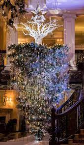 Modern style rock crystal tree bronze chandelier. Upending Tradition The Upside Down Christmas Tree 2modern