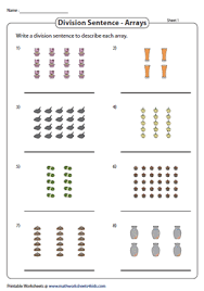 division array model worksheets
