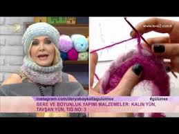 Derya Baykal La Gulumse Bere Ve Boyunluk Yapimi Youtube Bere Orgu Orme Sapka Desenleri