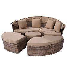 Daybed couch with resolution 1280px x 644px. á…á… Brast Poly Rattan Sonneninsel Braun Cappuccino O210cm Incl Abdeckung Leds Garten Liege Insel Gartenmobel Lounge Sitzgruppe 3 Farben Www Rattanmoebel Guenstiger De