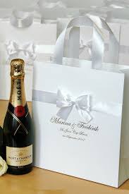 50 Wedding Gift Bags With Satin Ribbon Bow And Gold Foil Etsy Wedding Gift Favors Luxury Wedding Gifts Wedding Gift Bags
