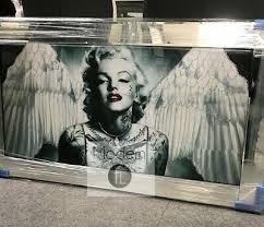 If you have any questions about your purchase or any other product for sale. Large Marilyn Monroe With Angel Wings Glitter Art Picture On Mirrored Frame Ebay