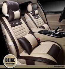 For Audi A3 A4 A6 A5 A8 Q5 Luxury Waterproof Mosaic Pu Leather Car Seat Covers Easy Install Front Rear Seat Asientos De Autos Vehiculo De Lujo Tapiceria Autos