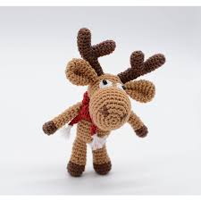 Plush Reindeer Christmas Gift Little Santa Claus S Deer Crochet 46 Liked On Polyvore Featuring Reindeer Decorations Reindeer Christmas Gift Reindeer