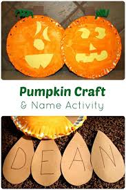 Pumpkin Craft And Name Activity Preschool Crafts Halloween Preschool Pumpkin Activities