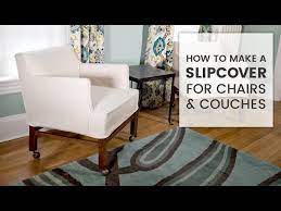 Advertisement step 1 pick a flat sheet size that is large enough to easily drape over the entire chair or sofa from front to back and side to side. How To Make A Slipcover Youtube