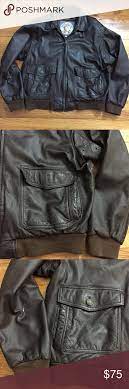 Leather Flight Jacket Men S Large Good Used Condition Does Have Some White Spots Missing Front Pocket Button Leather Flight Jacket Flight Jacket Mens Jackets