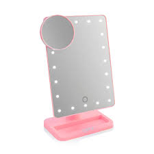 Led travel makeup mirror, 3.5 inch lighted compact mirror, 10x magnification, handheld, double sided, portable folding mirror for pocket, purse, gift, pink, round visit the wobane store 4.5 out of 5 stars 1,626 ratings Pink Opv Touch Xl Dimmable Led Makeup Mirror With Detachable Round Mirror Opv Beauty