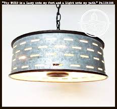 Galvanized Chandelier Light Rustic Lighting Farmhouse Flush Mounts The Lamp Goods
