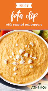 Spicy Feta Dip With Roasted Red Peppers You Re Sure To Be The Hit Of The Party When You Bring This Easy And Delicious Stuffed Peppers Feta Dip Spicy Recipes
