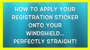 Grab yourself a razor blade and some glass cleaner and you're ready to begin. How To Apply Your Registration Sticker Onto Your Windshield Perfectly Straight Youtube