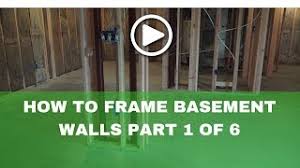 Assemble the wall frame on the floor by placing the studs between the top and bottom plates. How To Frame A Basement Basement Framing Tools Part 1 Of 6 Youtube
