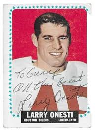 Greg Sampson signed autograph 3x5 card Houston Oilers Football Player F232 