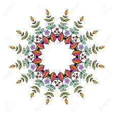 Rustic antique doors, carved vintage armoires, old door tables and sideboards by mogul showcases the ancient artistry of india. Ethno Style Round Frame Tribal Floral Wreath Royalty Free Cliparts Vectors And Stock Illustration Image 36642349