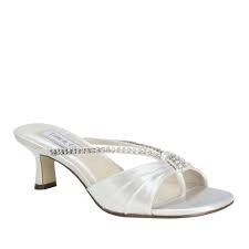 Women S White Dyeable Rhinestone Phoebe Kitten Heel Sandal Formal Bridal Shoe Bridal Sandals Bridal Shoes Low Heel Wedding Shoes Heels