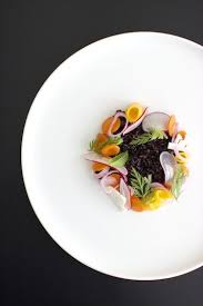 Black Rice Carrot Salad With Carrot Green Pesto Food Photographing Food Food Presentation