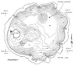Bathymetric Chart Crater Lake Crater Lake Institute
