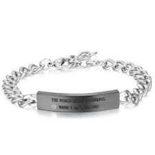 Surprise your husband, friend or brother with unique gift items. Boniskiss Valentine Gifts Men Women S Stainless Steel Bracelet Link Cu