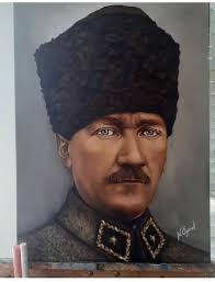 Tuval üzerine çalıştığım yağlı boya Atatürk portresi 🎨⚘ İnstegram adresim  ; @ nursel _ozeral_art ..