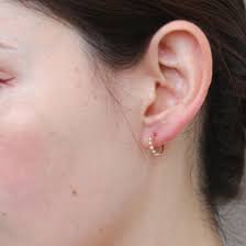 ピアス 「スナップピアス」 パール レディース（パイプフープパールピアスＭ ＰＧＰ８０５１