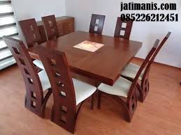 Desain Meja Makan Terbaru Ini Dengan Harga Yang Terjangkau Bahan Baku Menggunakan Kayu J Dinning Table Design Dining Room Furniture Design Dining Table Design