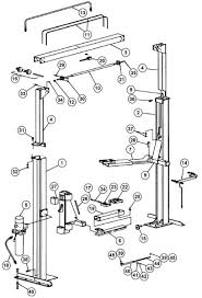 Parts Breakdown For Rotary Lift Model Spo84 Svi International Model Lift Parts Rotary 2post Spo84 Automotive Tools Equipment