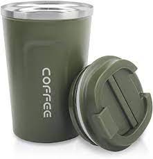 Stainless steel travel mug in white. Amazon Com 12 Oz Stainless Steel Tumbler Vacuum Insulated Coffee Travel Mug Spill Proof With Lid Coffee Cup For Keep Hot Ice Coffee Tea And Beer Kitchen Dining