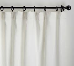 With a soft, luxurious drape, it brings both casual warmth and refined style to the room. Emery Linen Rod Pocket Curtain Pottery Barn